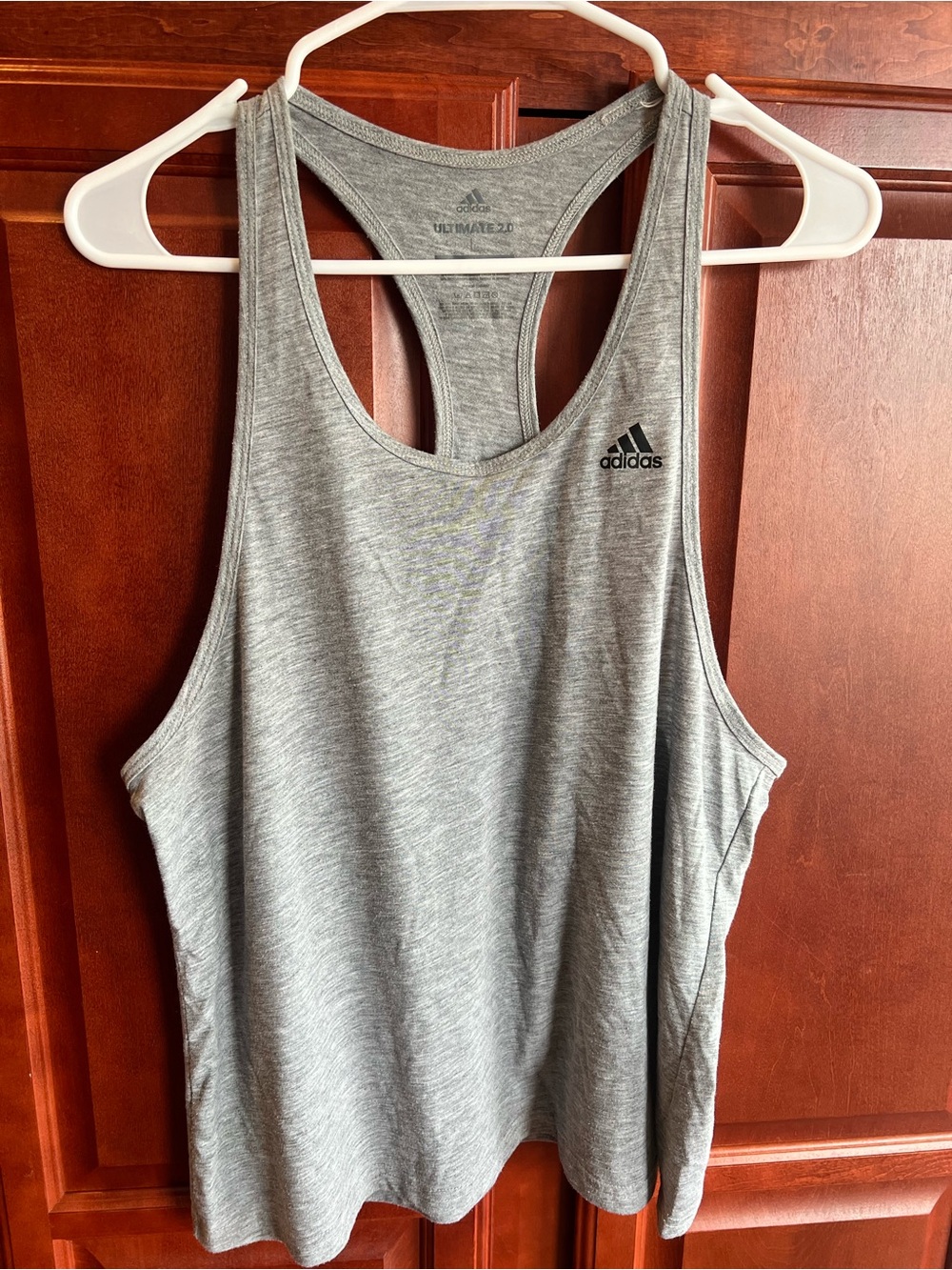 adidas Heather Gray Performance Racerback Tank